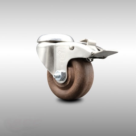 Service Caster 3.5 Inch 316SS High Temp Glass Filled Nylon Bolt Hole Caster Total Lock Brake SCC-SS316BHTTL20S3514-GFNSHT